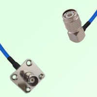 Semi-Flexible Jumper TNC Male Right Angle to BNC Female 4 Hole 25x25mm Semi-Flexible Jumper TNC Male Right Angle to BNC Female 4 Hole 25x25mm