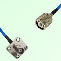 Semi-Flexible Jumper TNC Male to BNC Female 4 Hole Flange Mount 25x25mm Semi-Flexible Jumper TNC Male to BNC Female 4 Hole Flange Mount 25x25mm