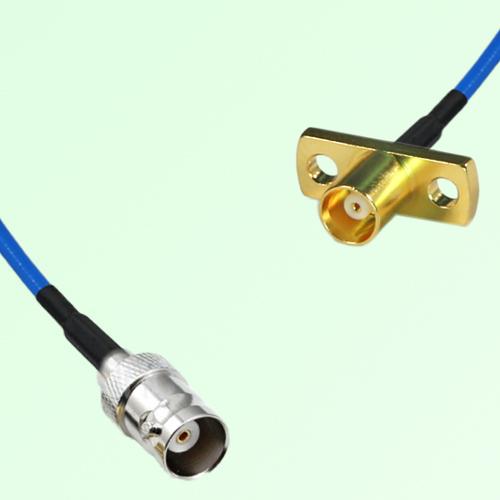 Semi-Flexible Jumper MCX Female 2 Hole Flange Mount to BNC Female Semi-Flexible Jumper MCX Female 2 Hole Flange Mount to BNC Female