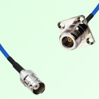 Semi-Flexible Jumper N Female 4 Hole Flange Mount 25x25mm to BNC Female Semi-Flexible Jumper N Female 4 Hole Flange Mount 25x25mm to BNC Female