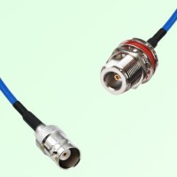 Semi-Flexible Jumper N Bulkhead Female with O-Ring to BNC Female Semi-Flexible Jumper N Bulkhead Female with O-Ring to BNC Female