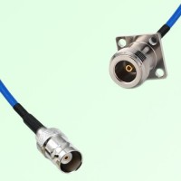 Semi-Flexible Jumper N Female 4 Hole Flange Mount 17.5x17.5mm to BNC Female Semi-Flexible Jumper N Female 4 Hole Flange Mount 17.5x17.5mm to BNC Female