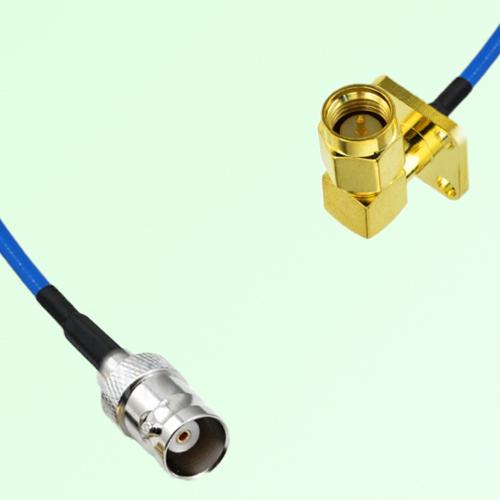 Semi-Flexible Jumper SMA Male Right Angle 4 Hole 12.7x12.7mm to BNC Female Semi-Flexible Jumper SMA Male Right Angle 4 Hole 12.7x12.7mm to BNC Female