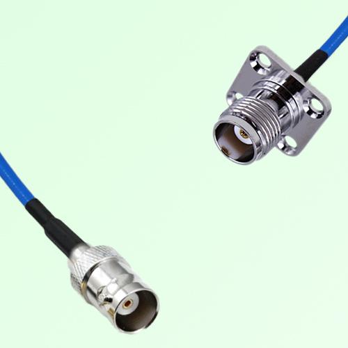 Semi-Flexible Jumper TNC Female 4 Hole Flange Mount 17.5x17.5mm to BNC Female Semi-Flexible Jumper TNC Female 4 Hole Flange Mount 17.5x17.5mm to BNC Female