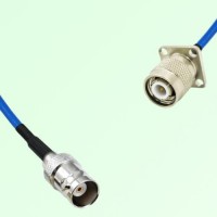 Semi-Flexible Jumper TNC Male 4 Hole Flange Mount 17.5x17.5mm to BNC Female Semi-Flexible Jumper TNC Male 4 Hole Flange Mount 17.5x17.5mm to BNC Female