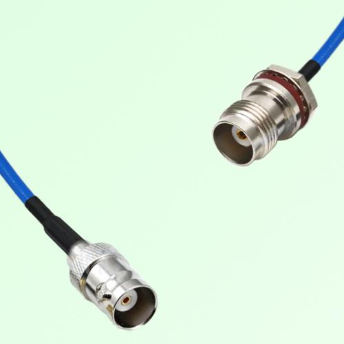 Semi-Flexible Jumper TNC Front Mount Bulkhead Female with O-Ring to BNC Female Semi-Flexible Jumper TNC Front Mount Bulkhead Female with O-Ring to BNC Female
