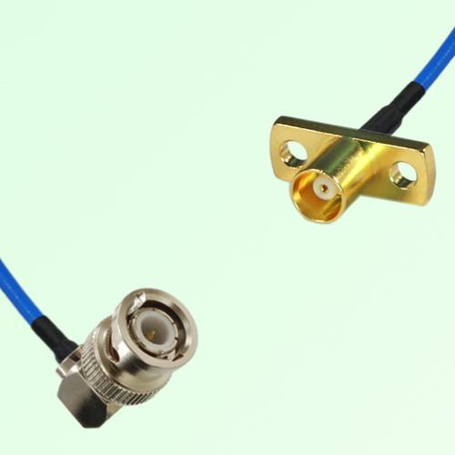 Semi-Flexible Jumper MCX Female 2 Hole Flange Mount to BNC Male Right Angle Semi-Flexible Jumper MCX Female 2 Hole Flange Mount to BNC Male Right Angle
