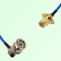 Semi-Flexible Jumper SMA Male 4 Hole 12.7x12.7mm to BNC Male Right Angle Semi-Flexible Jumper SMA Male 4 Hole 12.7x12.7mm to BNC Male Right Angle