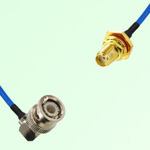 Semi-Flexible Jumper SMA Bulkhead Female with O-Ring to BNC Male Right Angle
