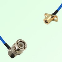Semi-Flexible Jumper SMB Female 2 Hole Flange Mount to BNC Male Right Angle Semi-Flexible Jumper SMB Female 2 Hole Flange Mount to BNC Male Right Angle