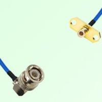 Semi-Flexible Jumper SMB Male 2 Hole Flange Mount to BNC Male Right Angle Semi-Flexible Jumper SMB Male 2 Hole Flange Mount to BNC Male Right Angle