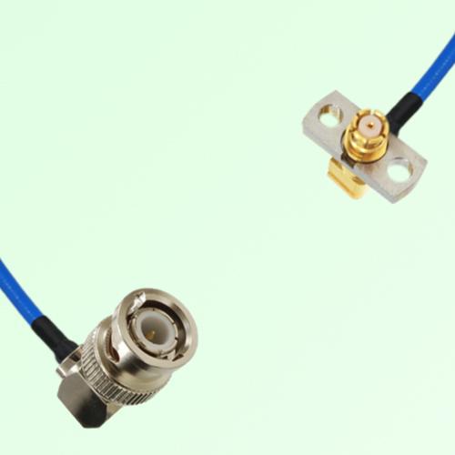 Semi-Flexible Jumper SMP Female Right Angle 2 Hole to BNC Male Right Angle