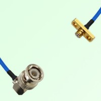 Semi-Flexible Jumper SMP Female 2 Hole Flange Mount to BNC Male Right Angle Semi-Flexible Jumper SMP Female 2 Hole Flange Mount to BNC Male Right Angle