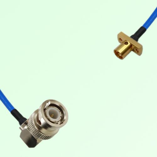 Semi-Flexible Jumper SMP Male 2 Hole Flange Mount to BNC Male Right Angle Semi-Flexible Jumper SMP Male 2 Hole Flange Mount to BNC Male Right Angle
