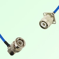 Semi-Flexible Jumper TNC Male 4 Hole 17.5x17.5mm to BNC Male Right Angle