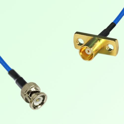 Semi-Flexible Jumper MCX Female 2 Hole Flange Mount to BNC Male Semi-Flexible Jumper MCX Female 2 Hole Flange Mount to BNC Male