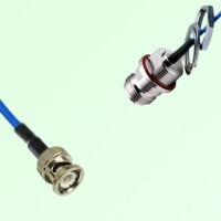 Semi-Flexible Jumper N Front Mount Bulkhead Female with O-Ring to BNC Male Semi-Flexible Jumper N Front Mount Bulkhead Female with O-Ring to BNC Male