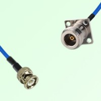 Semi-Flexible Jumper N Female 4 Hole Flange Mount 17.5x17.5mm to BNC Male Semi-Flexible Jumper N Female 4 Hole Flange Mount 17.5x17.5mm to BNC Male