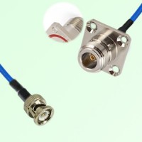 Semi-Flexible Jumper N Female 4 Hole with O-Ring 25x25mm to BNC Male Semi-Flexible Jumper N Female 4 Hole with O-Ring 25x25mm to BNC Male