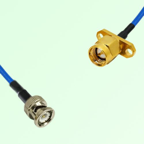 Semi-Flexible Jumper SMA Male 2 Hole Flange Mount to BNC Male Semi-Flexible Jumper SMA Male 2 Hole Flange Mount to BNC Male