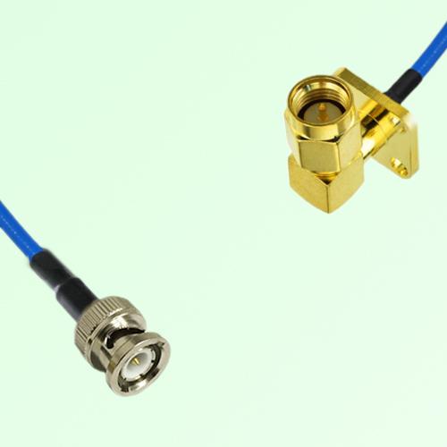 Semi-Flexible Jumper SMA Male Right Angle 4 Hole 12.7x12.7mm to BNC Male