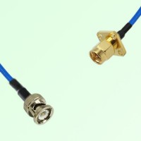Semi-Flexible Jumper SMA Male 4 Hole Flange Mount 12.7x12.7mm to BNC Male Semi-Flexible Jumper SMA Male 4 Hole Flange Mount 12.7x12.7mm to BNC Male