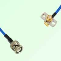 Semi-Flexible Jumper SMP Female Right Angle 2 Hole Flange Mount to BNC Male