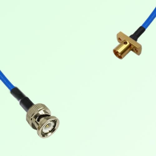 Semi-Flexible Jumper SMP Male 2 Hole Flange Mount to BNC Male Semi-Flexible Jumper SMP Male 2 Hole Flange Mount to BNC Male