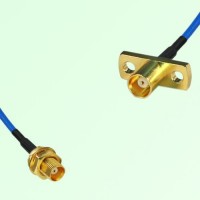 Semi-Flexible Jumper MCX Female 2 Hole Flange Mount to MCX Bulkhead Female Semi-Flexible Jumper MCX Female 2 Hole Flange Mount to MCX Bulkhead Female