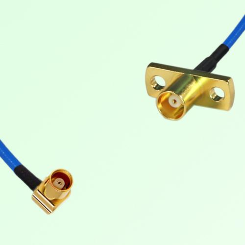 Semi-Flexible Jumper MCX Female 2 Hole Flange Mount to MCX Female Right Angle Semi-Flexible Jumper MCX Female 2 Hole Flange Mount to MCX Female Right Angle