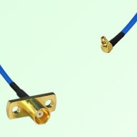 Semi-Flexible Jumper MMCX Male Right Angle to MCX Female 2 Hole Flange Mount Semi-Flexible Jumper MMCX Male Right Angle to MCX Female 2 Hole Flange Mount