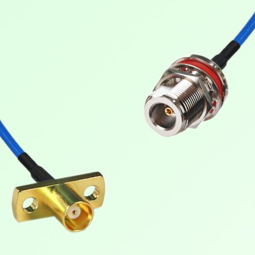 Semi-Flexible Jumper N Bulkhead Female with O-Ring to MCX Female 2 Hole Semi-Flexible Jumper N Bulkhead Female with O-Ring to MCX Female 2 Hole