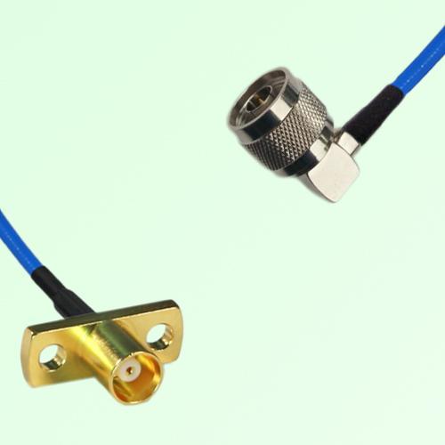 Semi-Flexible Jumper N Male Right Angle to MCX Female 2 Hole Flange Mount Semi-Flexible Jumper N Male Right Angle to MCX Female 2 Hole Flange Mount
