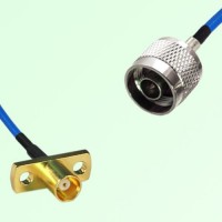 Semi-Flexible Jumper N Male to MCX Female 2 Hole Flange Mount Semi-Flexible Jumper N Male to MCX Female 2 Hole Flange Mount