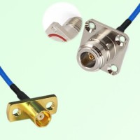Semi-Flexible Jumper N Female 4 Hole with O-Ring 25x25mm to MCX Female 2 Hole Semi-Flexible Jumper N Female 4 Hole with O-Ring 25x25mm to MCX Female 2 Hole