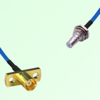 Semi-Flexible Jumper QMA Bulkhead Female with O-Ring to MCX Female 2 Hole Semi-Flexible Jumper QMA Bulkhead Female with O-Ring to MCX Female 2 Hole