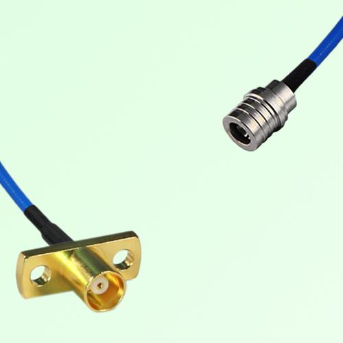 Semi-Flexible Jumper QMA Male to MCX Female 2 Hole Flange Mount Semi-Flexible Jumper QMA Male to MCX Female 2 Hole Flange Mount