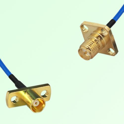 Semi-Flexible Jumper RP SMA Female 4 Hole 12.7x12.7mm to MCX Female 2 Hole