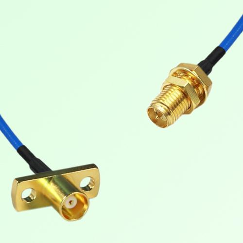 Semi-Flexible Jumper RP SMA Bulkhead Female to MCX Female 2 Hole Flange Mount Semi-Flexible Jumper RP SMA Bulkhead Female to MCX Female 2 Hole Flange Mount