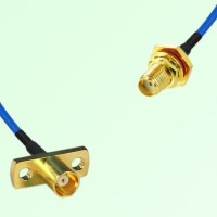 Semi-Flexible Jumper SMA Bulkhead Female with O-Ring to MCX Female 2 Hole Semi-Flexible Jumper SMA Bulkhead Female with O-Ring to MCX Female 2 Hole