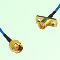 Semi-Flexible Jumper MCX Female 2 Hole Flange Mount to SMA Male Semi-Flexible Jumper MCX Female 2 Hole Flange Mount to SMA Male