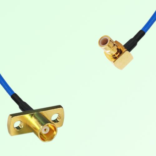 Semi-Flexible Jumper SMB Male Right Angle to MCX Female 2 Hole Flange Mount Semi-Flexible Jumper SMB Male Right Angle to MCX Female 2 Hole Flange Mount