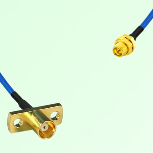 Semi-Flexible Jumper SMP Bulkhead Male to MCX Female 2 Hole Flange Mount Semi-Flexible Jumper SMP Bulkhead Male to MCX Female 2 Hole Flange Mount