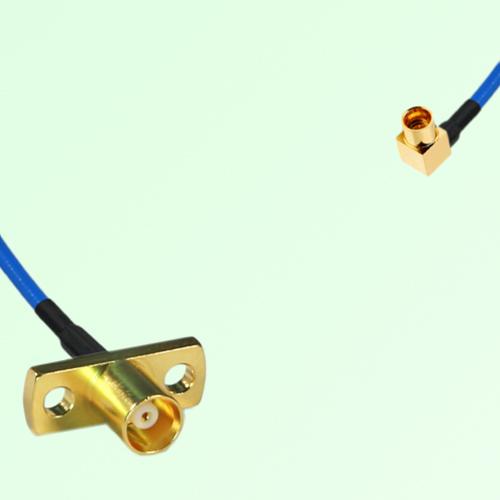 Semi-Flexible Jumper SMP Male Right Angle to MCX Female 2 Hole Flange Mount Semi-Flexible Jumper SMP Male Right Angle to MCX Female 2 Hole Flange Mount