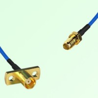 Semi-Flexible Jumper SSMA Female to MCX Female 2 Hole Flange Mount