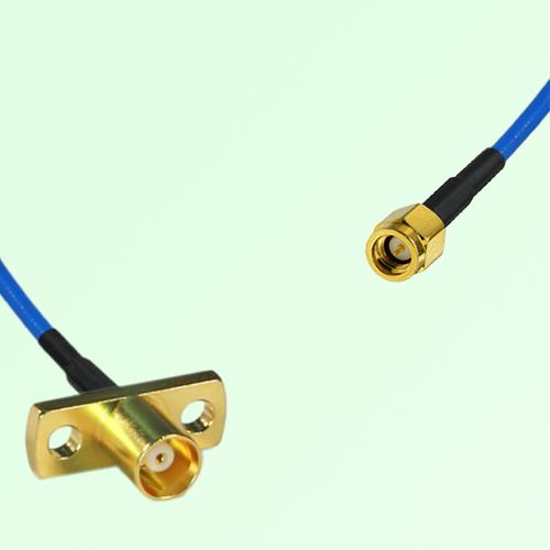Semi-Flexible Jumper SSMA Male to MCX Female 2 Hole Flange Mount Semi-Flexible Jumper SSMA Male to MCX Female 2 Hole Flange Mount
