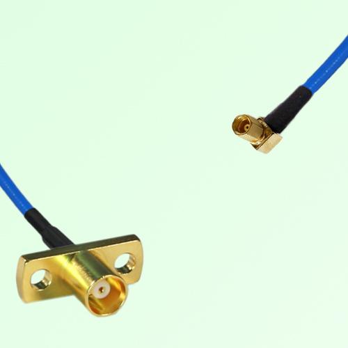 Semi-Flexible Jumper SSMC Female Right Angle to MCX Female 2 Hole Flange Mount Semi-Flexible Jumper SSMC Female Right Angle to MCX Female 2 Hole Flange Mount