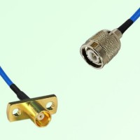 Semi-Flexible Jumper TNC Male to MCX Female 2 Hole Flange Mount Semi-Flexible Jumper TNC Male to MCX Female 2 Hole Flange Mount