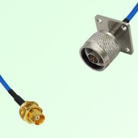 Semi-Flexible Jumper N Male 4 Hole Flange Mount 25x25mm to MCX Bulkhead Female Semi-Flexible Jumper N Male 4 Hole Flange Mount 25x25mm to MCX Bulkhead Female