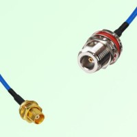 Semi-Flexible Jumper N Bulkhead Female with O-Ring to MCX Bulkhead Female Semi-Flexible Jumper N Bulkhead Female with O-Ring to MCX Bulkhead Female